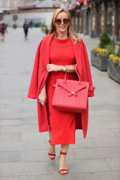 Amanda Holden in Red Top and Skirt - London 03/01/2021