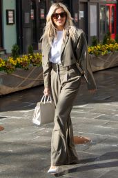 Ashley Roberts Wearing a Nasty Gal Suit and Reiss Heels 03/19/2021