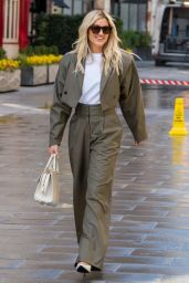 Ashley Roberts Wearing a Nasty Gal Suit and Reiss Heels 03/19/2021