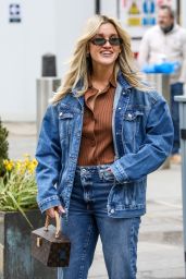 Ashley Roberts Wears River Island Double Denim Outfit 03/26/2021