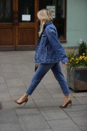 Ashley Roberts Wears River Island Double Denim Outfit 03/26/2021