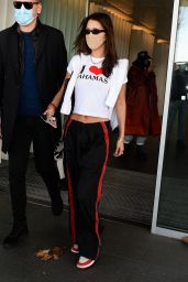 Bella Hadid Arriving in Italy for Milan Fashion Week 02/28/2021
