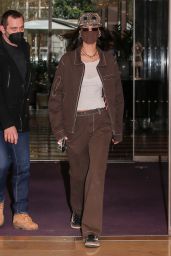 Bella Hadid - Leaving Her Hotel in Paris 03/06/2021