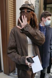 Bella Hadid - Leaving Her Hotel in Paris 03/06/2021