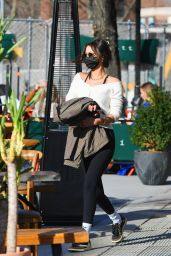 Bella Hadid Street Style  Heads to Lunch at Bar Pitti in NY 03/09/2021