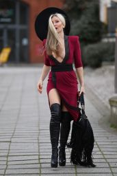 Caprice in Tigh Dress and Boots - London 03/11/2021