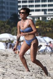 Chanel West Coast in Lavender Bikini in Miami 03/01/2021