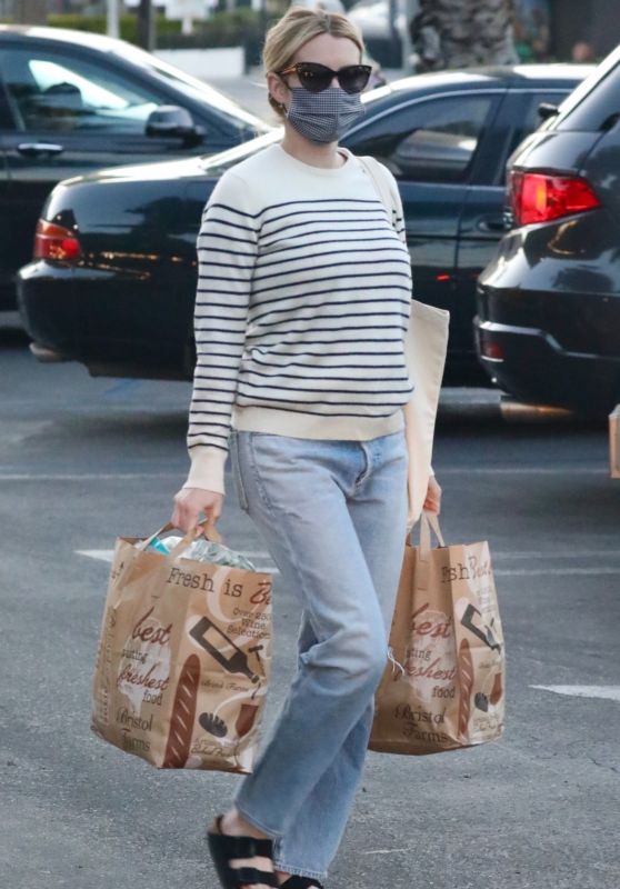 Emma Roberts - Grocery Shopping in Beverly Hills 03/01/2021