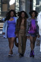 Indya Moore, Hailie Sahar, Mj Rodriguez and Dominique Jackson - "Pose" Filming Set in NY 03/15/2021