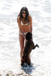 Jordana Brewster in a Bikini on the Beach in Santa Monica 03/20/2021