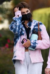 Kaia Gerber in a Tie Dye Fleece - Los Angeles 03/10/2021
