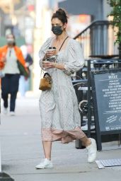 Katie Holmes at Cafe Belle in NYC 03/10/2021