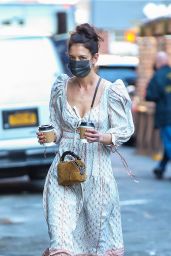 Katie Holmes at Cafe Belle in NYC 03/10/2021