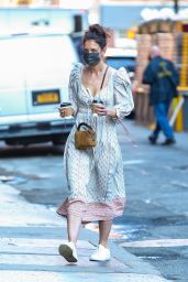 Katie Holmes at Cafe Belle in NYC 03/10/2021