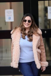 Kelly Brook in Suede Boots and a Leather Jacket 03/08/2021