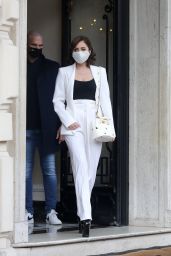 Lady Gaga - Leaves the Hotel in Rome 03/04/2021