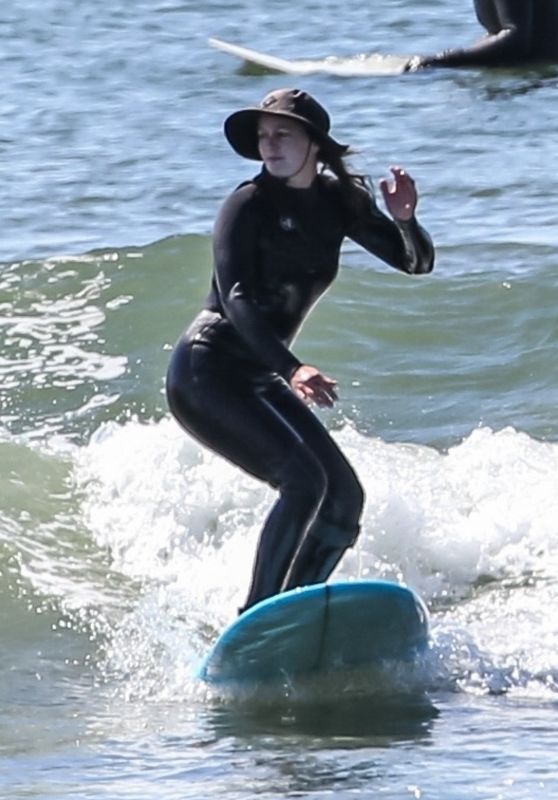Leighton Meester - Surfing in Malibu 03/24/2021