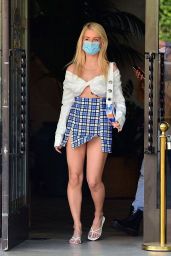 Lottie Moss in a Mini Skirt Out in Los Angeles 03/26/2021