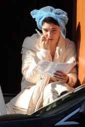 Matilda De Angelis - "Robbing Mussolini" Filming Set in Rome 03/19/2021