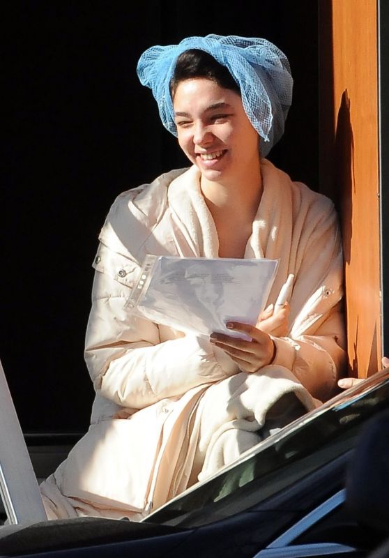 Matilda De Angelis - "Robbing Mussolini" Filming Set in Rome 03/19/2021