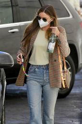 Miranda Kerr in a Brown Blazer and Matching Louis Vuitton Bag - Beverly Hills 03/01/2021