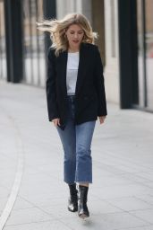 Mollie King in Smart Blazer and Ankle Boots 03/13/2021