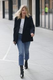 Mollie King in Smart Blazer and Ankle Boots 03/13/2021