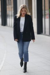 Mollie King in Smart Blazer and Ankle Boots 03/13/2021