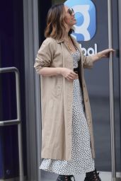 Myleene Klass in Polka Dot Dress and Trench Coat 03/04/2021