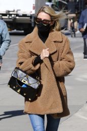 Nicky Hilton in a Brown Teddy Bear Coat - Manhattan
