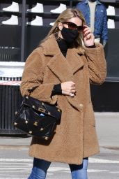 Nicky Hilton in a Brown Teddy Bear Coat - Manhattan