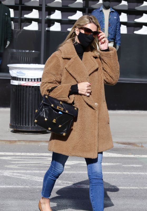 Nicky Hilton in a Brown Teddy Bear Coat - Manhattan