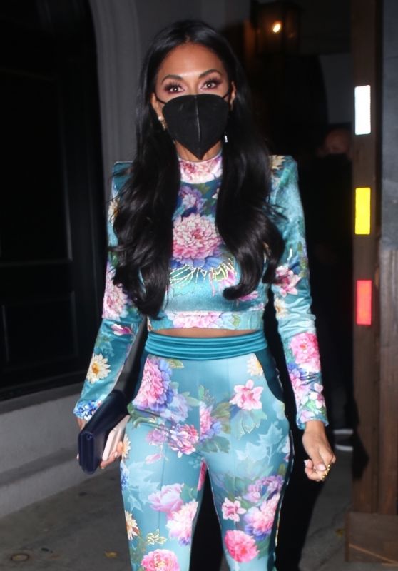 Nicole Scherzinger in a Colourful Co-ord at Craig