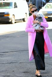 Olivia Palermo in a Pink Coat - Brooklyn 03/30/2021
