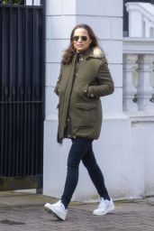 Pippa Middleton in a Military Green Coat - Chelsea 03/12/2021