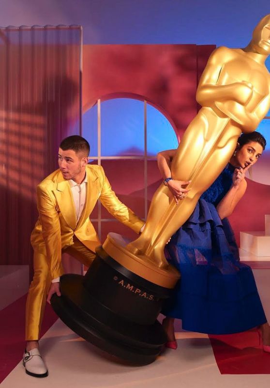 Priyanka Chopra and Nick Jonas - Photoshoot for the 93rd Academy Awards Nominations Announcement March 2021