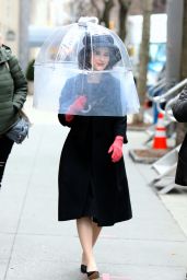 Rachel Brosnahan - "The Marvelous Mrs Maisel" Filming Set in Manhattan 03/04/2021