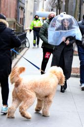 Rachel Brosnahan - "The Marvelous Mrs Maisel" Filming Set in Manhattan 03/04/2021