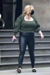 Rebel Wilson in a Pair of Leather Trousers - London 03/24/2021