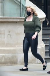 Rebel Wilson in a Pair of Leather Trousers - London 03/24/2021