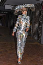 Rita Ora in a Show-Stopping Silver Patterned Jumpsuit - Sydney 03/03/2021