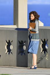 Rose Byrne in a Retro Denim Outfit - "Physical" Set in LA 03/09/2021