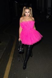 Tallia Storm in Pink and Thigh-High Boots in London 03/06/2021