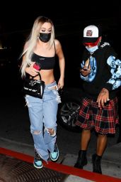 Tana Mongeau in Ripped Jeans and a Crop Tank 03/05/2021