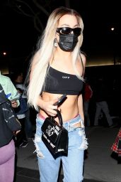 Tana Mongeau in Ripped Jeans and a Crop Tank 03/05/2021