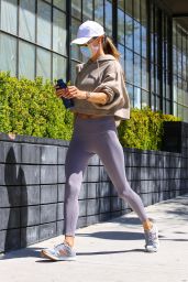 Alessandra Ambrosio in Workout Gear - Los Angeles 04/28/2021