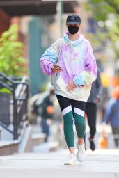 Ana Vyalitsyna in a Tie-Dye Top in New York City 04/21/2021