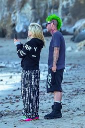 Avril Lavigne and Mod Sun on the Beach in Malibu 04/28/2021