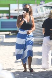 Evelyn Lozada and Shaniece Hairston on the Beach in Miami 04/28/2021
