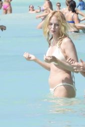 Heather Graham in a White Bikini in Tulum 04/10/2021